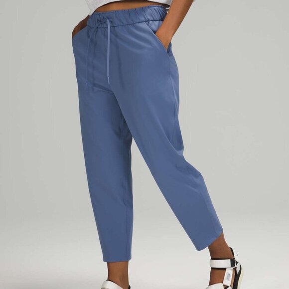 Lululemon Blue W6BQNS Stretch High Rise Crop Pants 2 - Picture 1 of 12